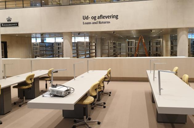 The Royal Library and the National Archives. Common research reading room