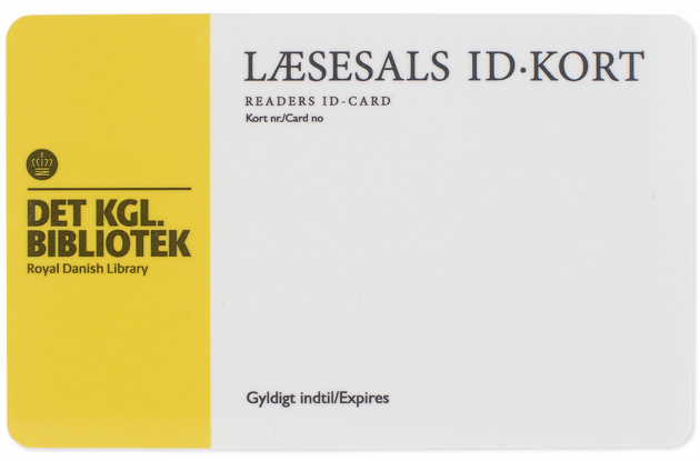 ID card for the reading room  kb.dk