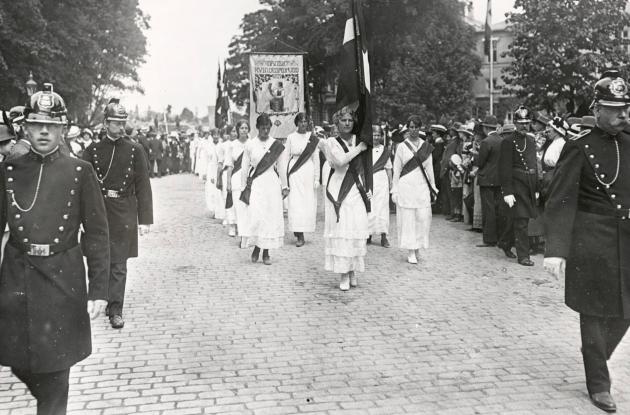 Valgretstoget i Københavns gader.