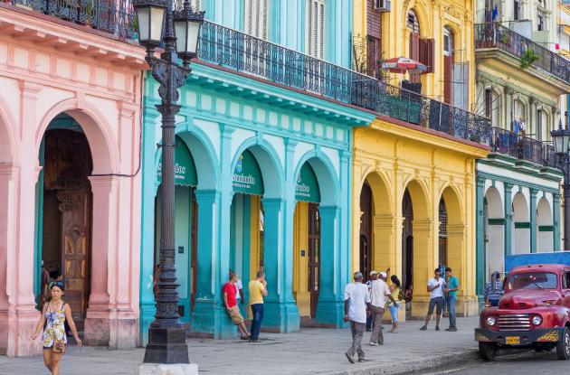 Billede fra gade i Havana