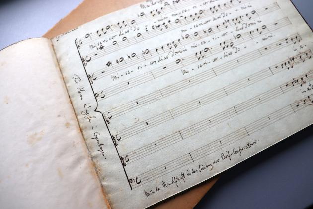 Sheet music by composer Francesco Durante from Weyse's collection.