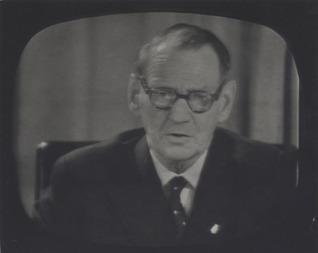 King Frederik IX on television 