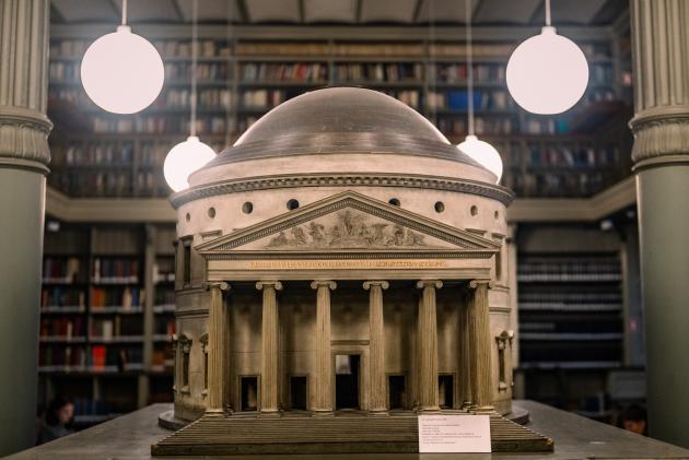 Interior of the reading room of the Art Library, Copenhagen