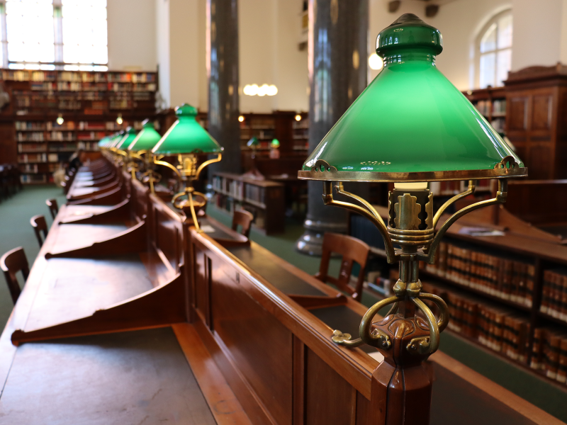 Interiør fra Gammel Læsesal, Det Kgl. Bibliotek, København